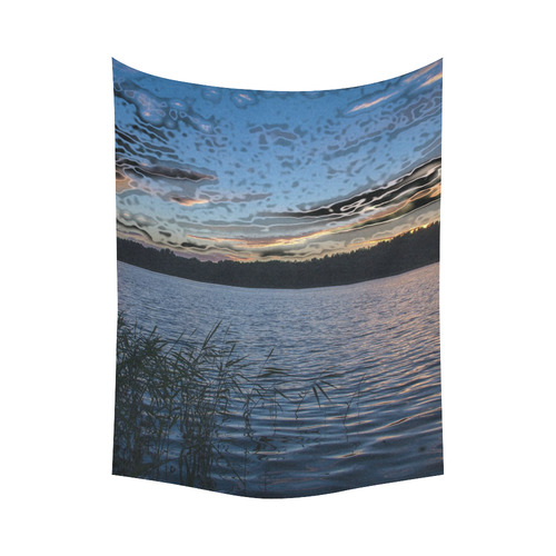 travel to sunset 05 by JamColors Cotton Linen Wall Tapestry 60"x 80"