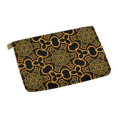 yellow-gold-black Carry-All Pouch 12.5''x8.5''