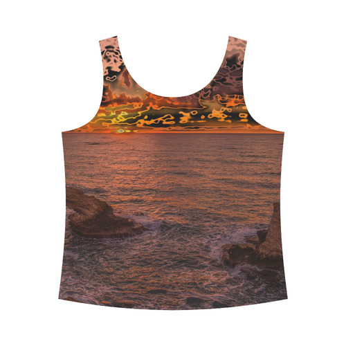 travel to sunset 3 by JamColors All Over Print Tank Top for Women (Model T43)