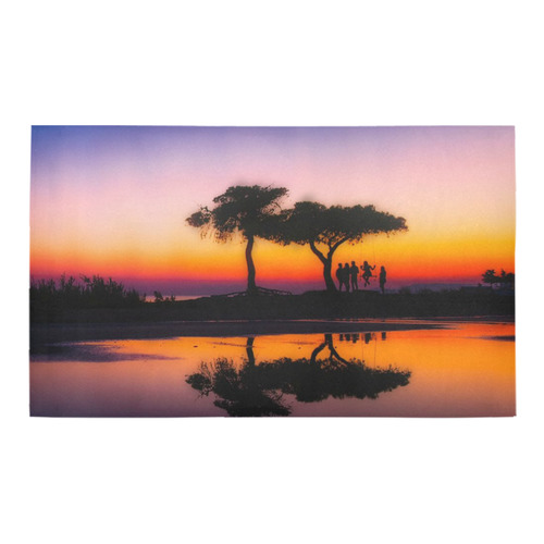 travel to sunset 06 by JamColors Azalea Doormat 30" x 18" (Sponge Material)