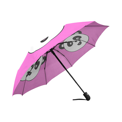 Panda's on Pink Auto-Foldable Umbrella (Model U04)