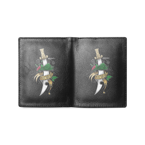 Symbolic Sword Men's Leather Wallet (Model 1612)