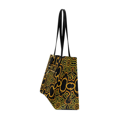 yellow-gold-black Euramerican Tote Bag/Large (Model 1656)