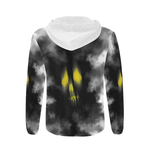 scary halloween face by JamColors All Over Print Full Zip Hoodie for Men (Model H14)
