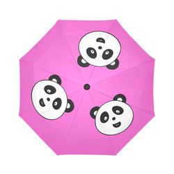 Panda's on Pink Auto-Foldable Umbrella (Model U04)