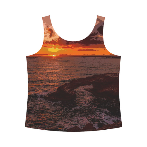 travel to sunset 2 by JamColors All Over Print Tank Top for Women (Model T43)