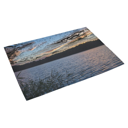 travel to sunset 05 by JamColors Azalea Doormat 30" x 18" (Sponge Material)