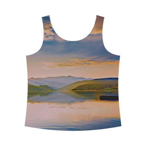 Travel to sunset 01 by JamColors All Over Print Tank Top for Women (Model T43)