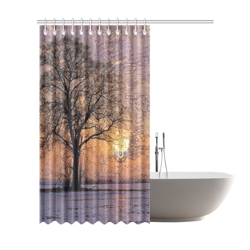 travel to sunset 4 by JamColors Shower Curtain 72"x84"
