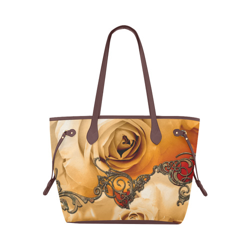Vintage design, roses Clover Canvas Tote Bag (Model 1661)