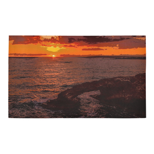 travel to sunset 2 by JamColors Azalea Doormat 30" x 18" (Sponge Material)