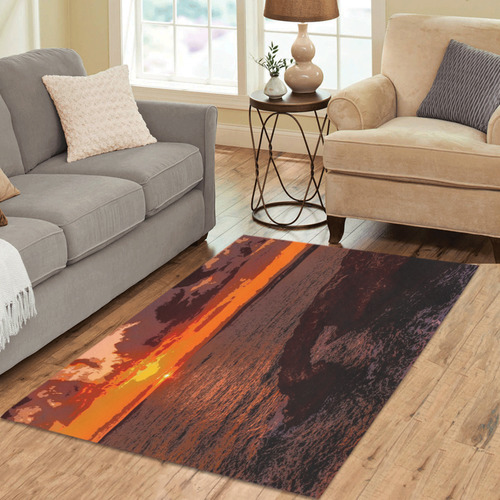 travel to sunset 2 by JamColors Area Rug 5'3''x4'