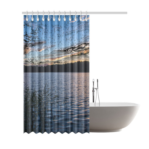 travel to sunset 05 by JamColors Shower Curtain 72"x84"