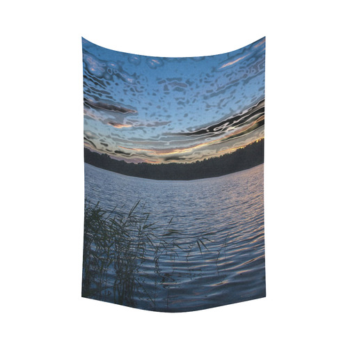 travel to sunset 05 by JamColors Cotton Linen Wall Tapestry 60"x 90"