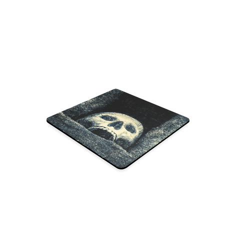 White Human Skull In A Pagan Shrine Halloween Cool Square Coaster