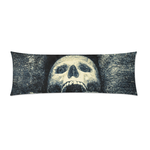 White Human Skull In A Pagan Shrine Halloween Cool Custom Zippered Pillow Case 21"x60"(Two Sides)