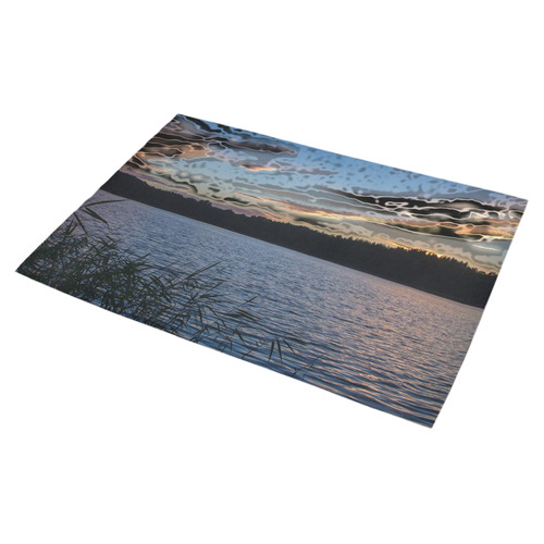 travel to sunset 05 by JamColors Azalea Doormat 30" x 18" (Sponge Material)