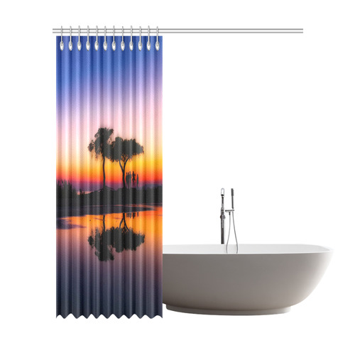 travel to sunset 06 by JamColors Shower Curtain 72"x84"