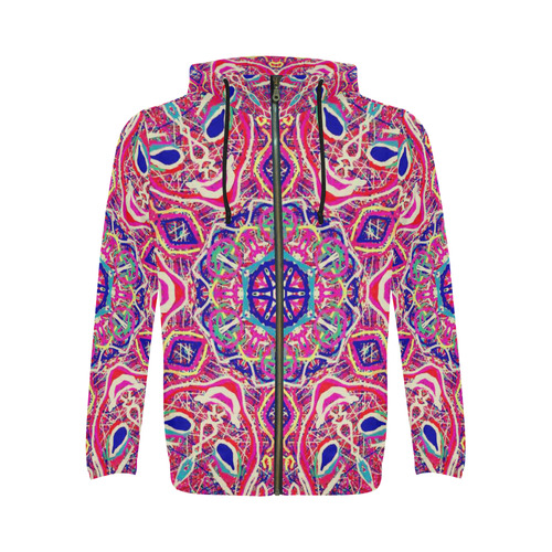 Thleudron Venice All Over Print Full Zip Hoodie for Men (Model H14)