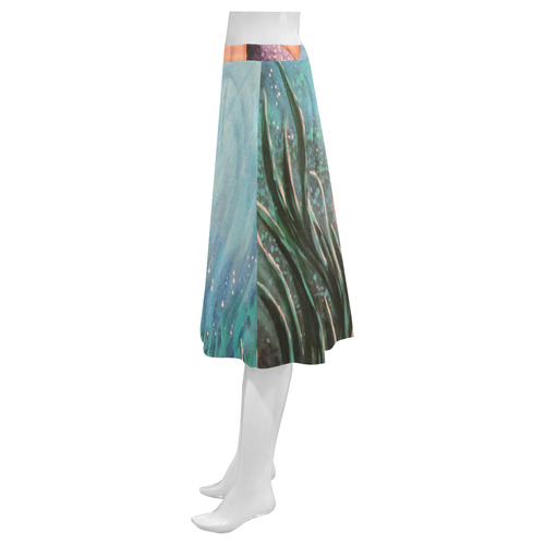 Mermaid Under The Sea Mnemosyne Women's Crepe Skirt (Model D16)
