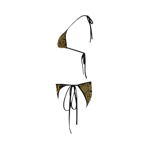 yellow-gold-black Custom Bikini Swimsuit