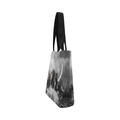 Awesome running black horses Canvas Tote Bag (Model 1657)