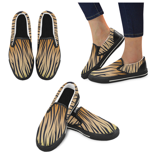 I'm a Tiger - Roar! Men's Slip-on Canvas Shoes (Model 019)