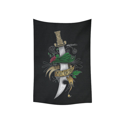 Symbolic Sword Cotton Linen Wall Tapestry 40"x 60"