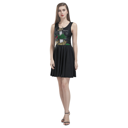 Symbolic Sword Thea Sleeveless Skater Dress(Model D19)