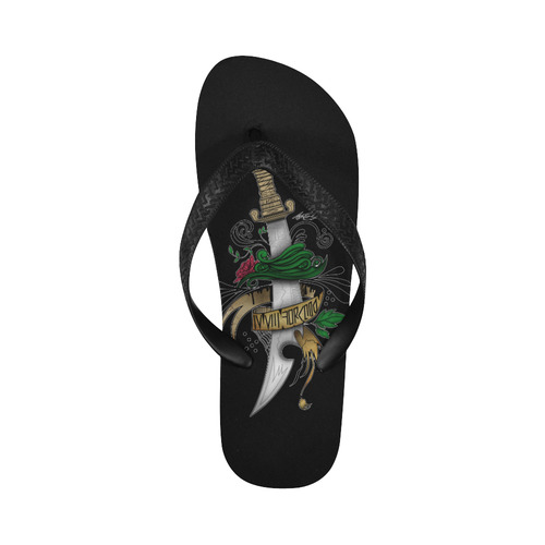 Symbolic Sword Flip Flops for Men/Women (Model 040)