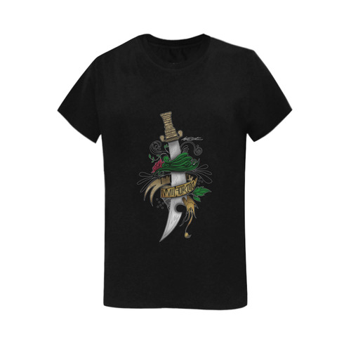 Symbolic Sword Women's T-Shirt in USA Size (Two Sides Printing)