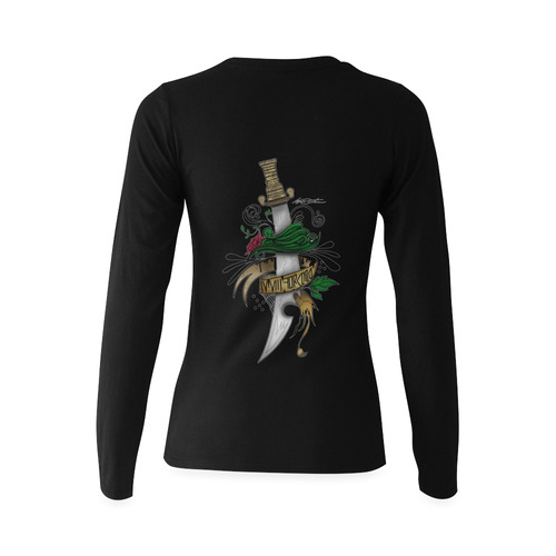 Symbolic Sword Sunny Women's T-shirt (long-sleeve) (Model T07)