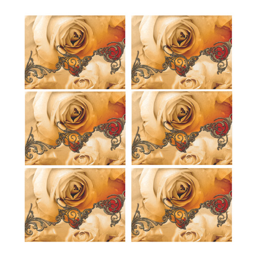 Vintage design, roses Placemat 14’’ x 19’’ (Set of 6)