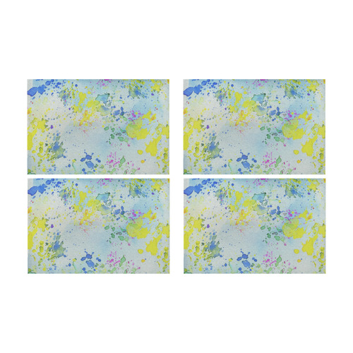 Watercolors splashes Placemat 12’’ x 18’’ (Four Pieces)