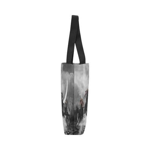 Awesome running black horses Canvas Tote Bag (Model 1657)