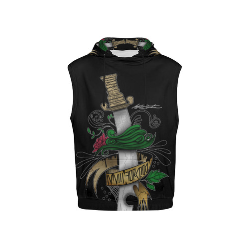 Symbolic Sword All Over Print Sleeveless Hoodie for Kid (Model H15)