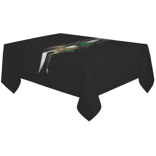 Symbolic Sword Cotton Linen Tablecloth 60"x120"