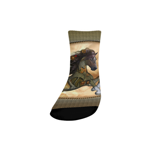 Aweseome steampunk horse, golden Quarter Socks