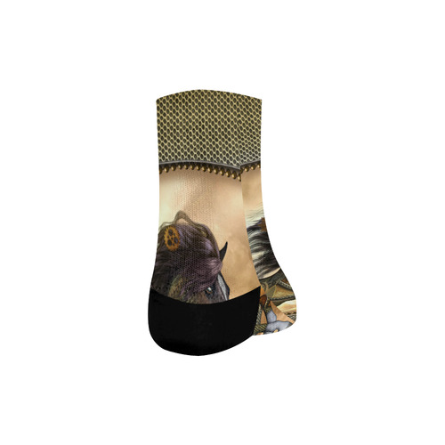 Aweseome steampunk horse, golden Quarter Socks