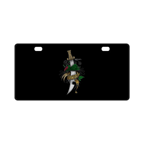 Symbolic Sword License Plate