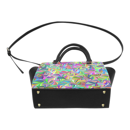 Colorful Red Blue Green Yellow Abstract Geometric Classic Shoulder Handbag (Model 1653)