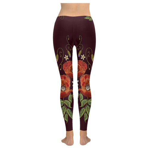 Humming bird Women's Low Rise Leggings (Invisible Stitch) (Model L05)