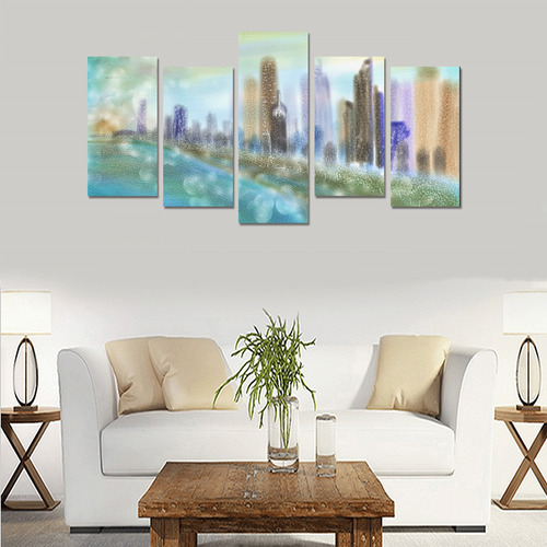 chicago skyline Canvas Print Sets E (No Frame)