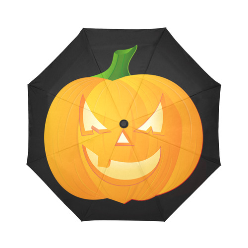 Halloween Pumpkin With Evil Grin Auto-Foldable Umbrella (Model U04)