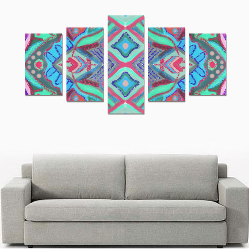 coral 5 Canvas Print Sets C (No Frame)