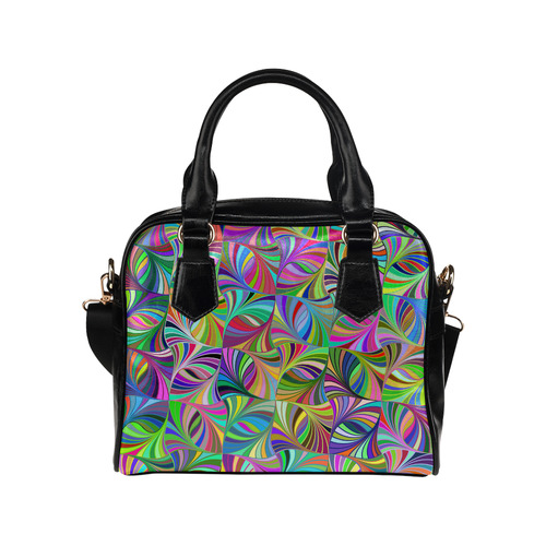 Colorful Red Blue Green Yellow Abstract Geometric Shoulder Handbag (Model 1634)