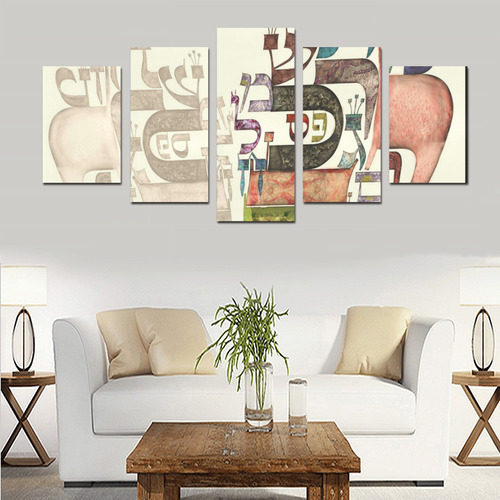 coeur alphabet1 Canvas Print Sets D (No Frame)