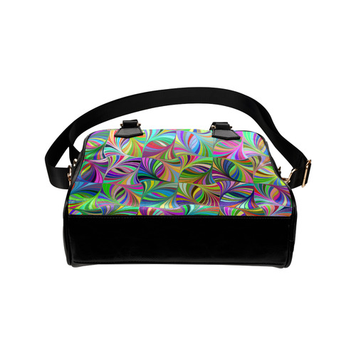 Colorful Red Blue Green Yellow Abstract Geometric Shoulder Handbag (Model 1634)