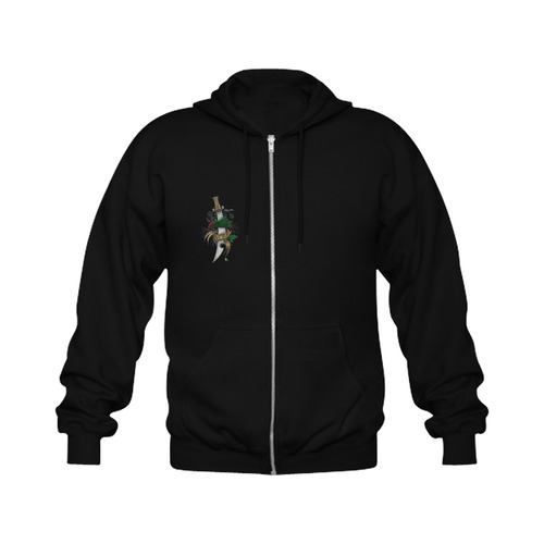 Symbolic Sword Gildan Full Zip Hooded Sweatshirt (Model H02)