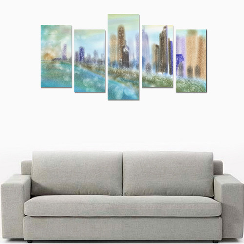 chicago skyline Canvas Print Sets E (No Frame)
